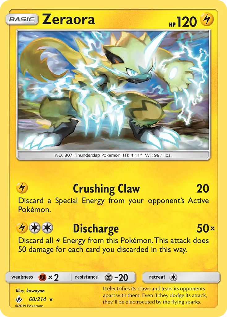 Zeraora Pokemon card