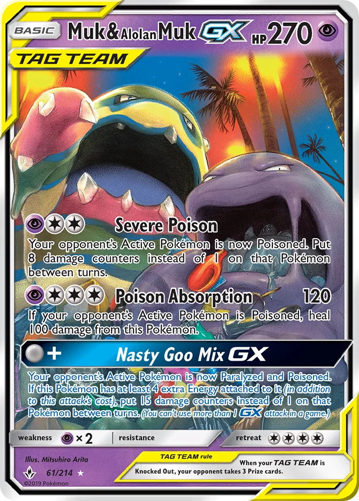 Muk & Alolan Muk-GX Pokemon card