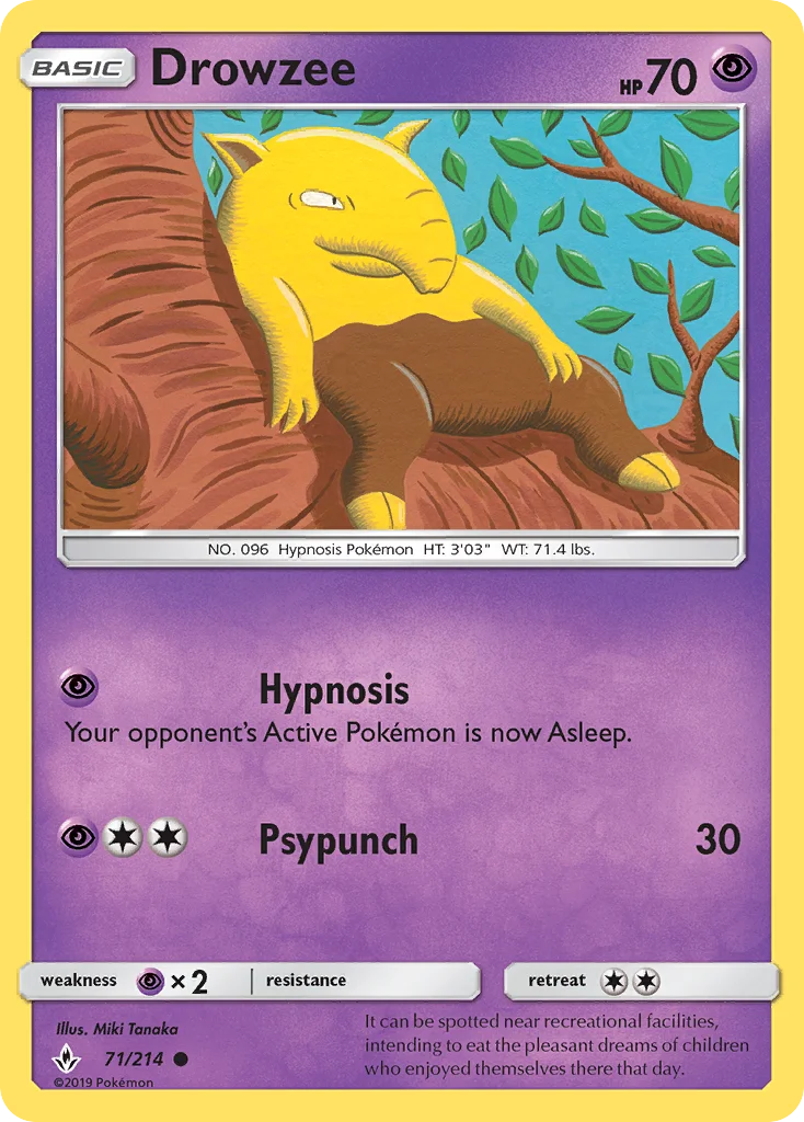 Drowzee Pokemon card