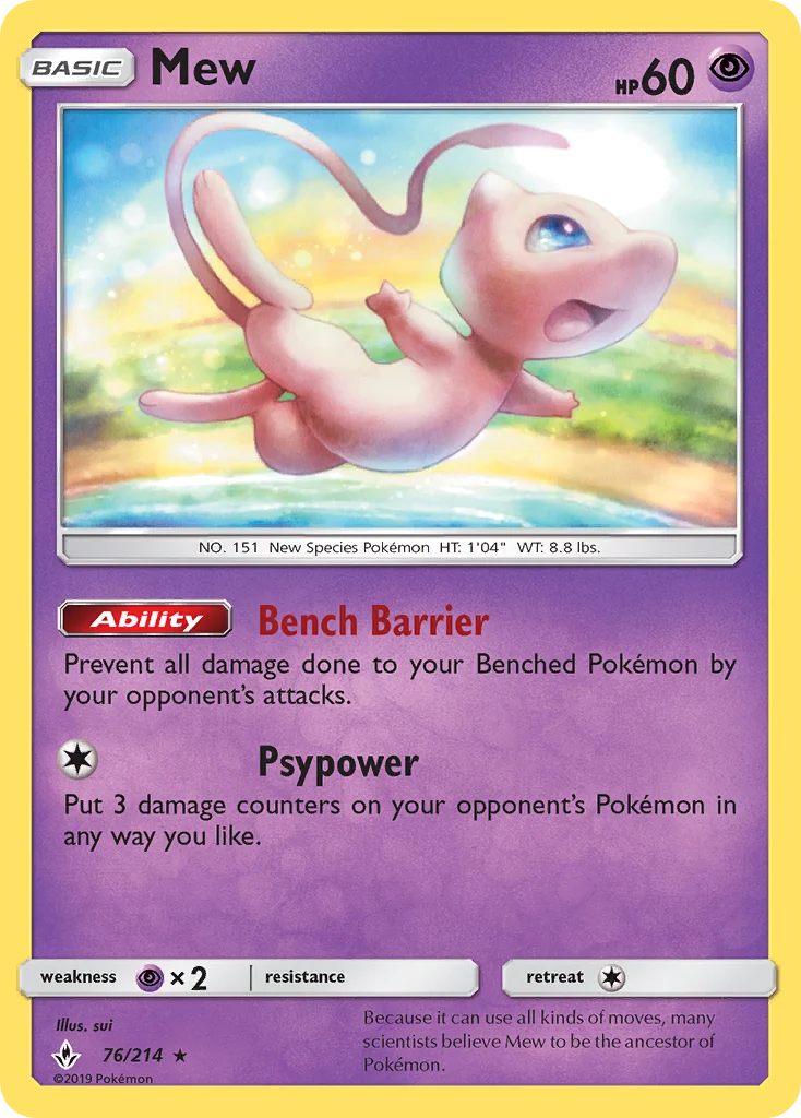 Mew Pokemon card