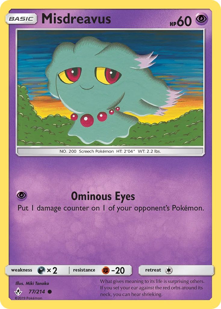Misdreavus Pokemon card
