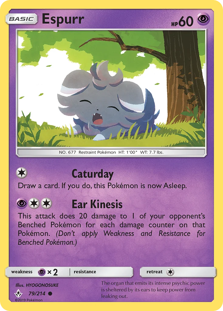 Espurr Pokemon card