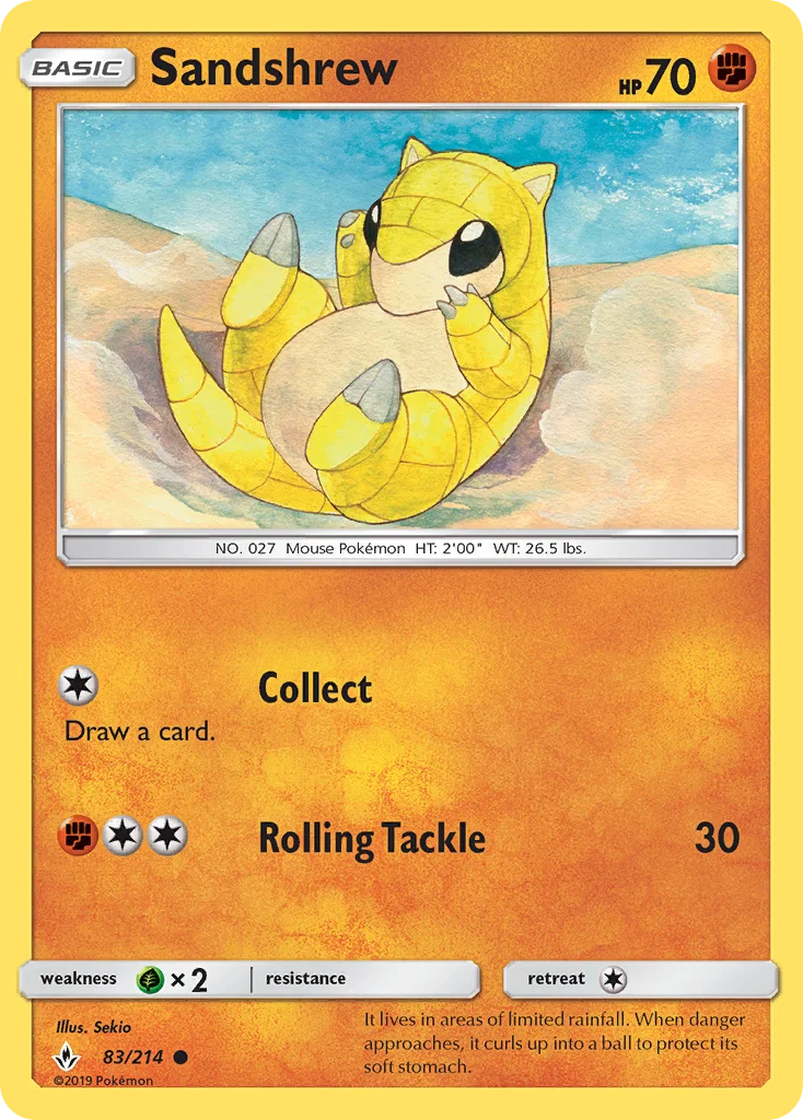 Sandshrew Pokemon card