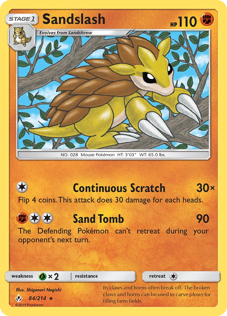 Sandslash Pokemon card