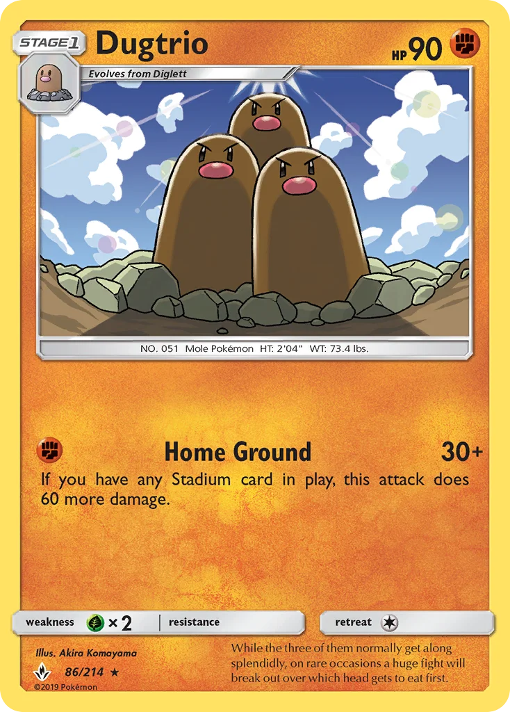 Dugtrio Pokemon card