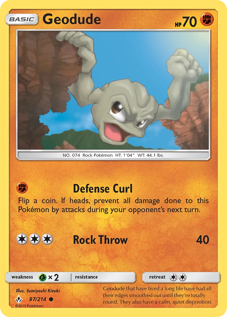 Geodude Pokemon card