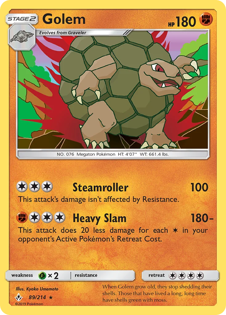 Golem Pokemon card