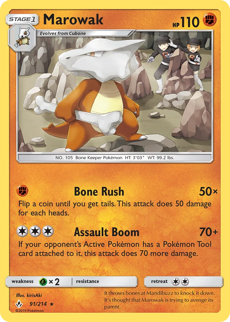 Marowak Pokemon card