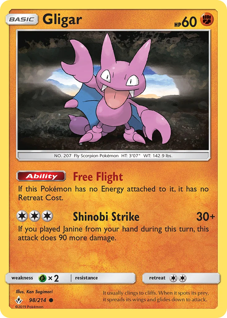 Gligar Pokemon card