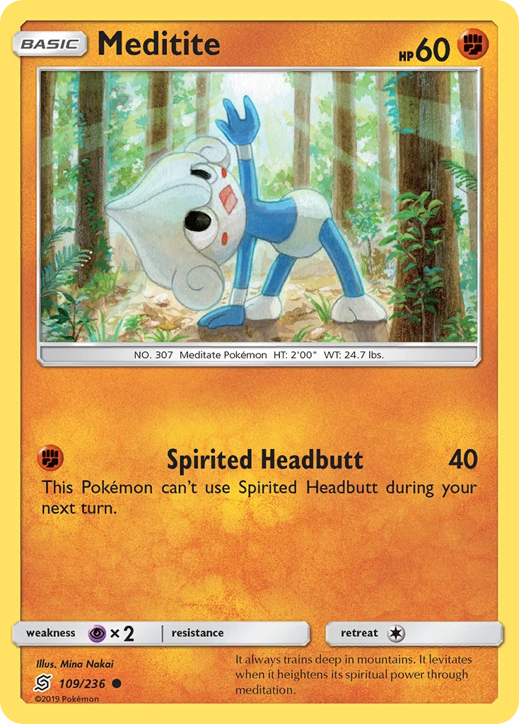 Meditite Pokemon card