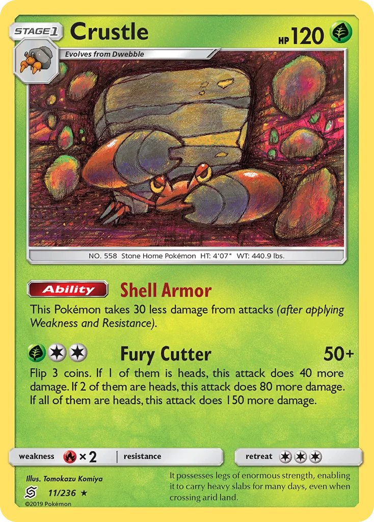 Crustle Pokemon card