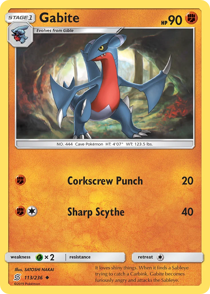 Gabite Pokemon card