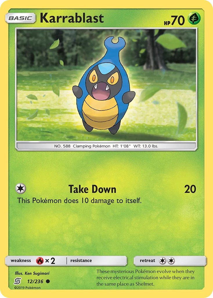 Karrablast Pokemon card