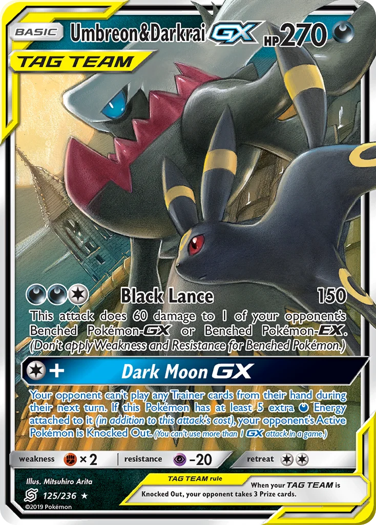 Umbreon & Darkrai-GX Pokemon card