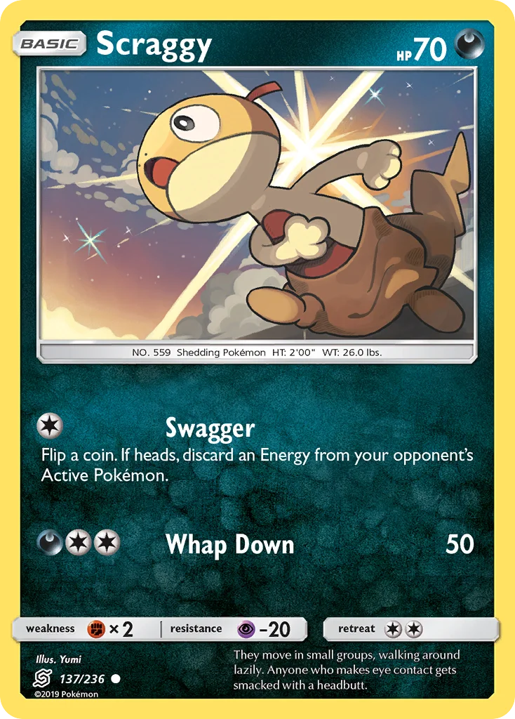 Scraggy Pokemon card