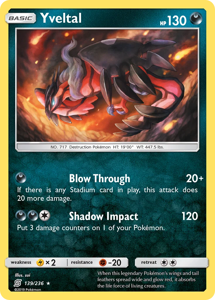 Yveltal Pokemon card