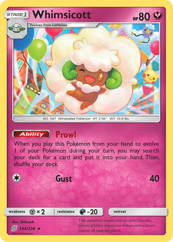 Whimsicott Pokemon card