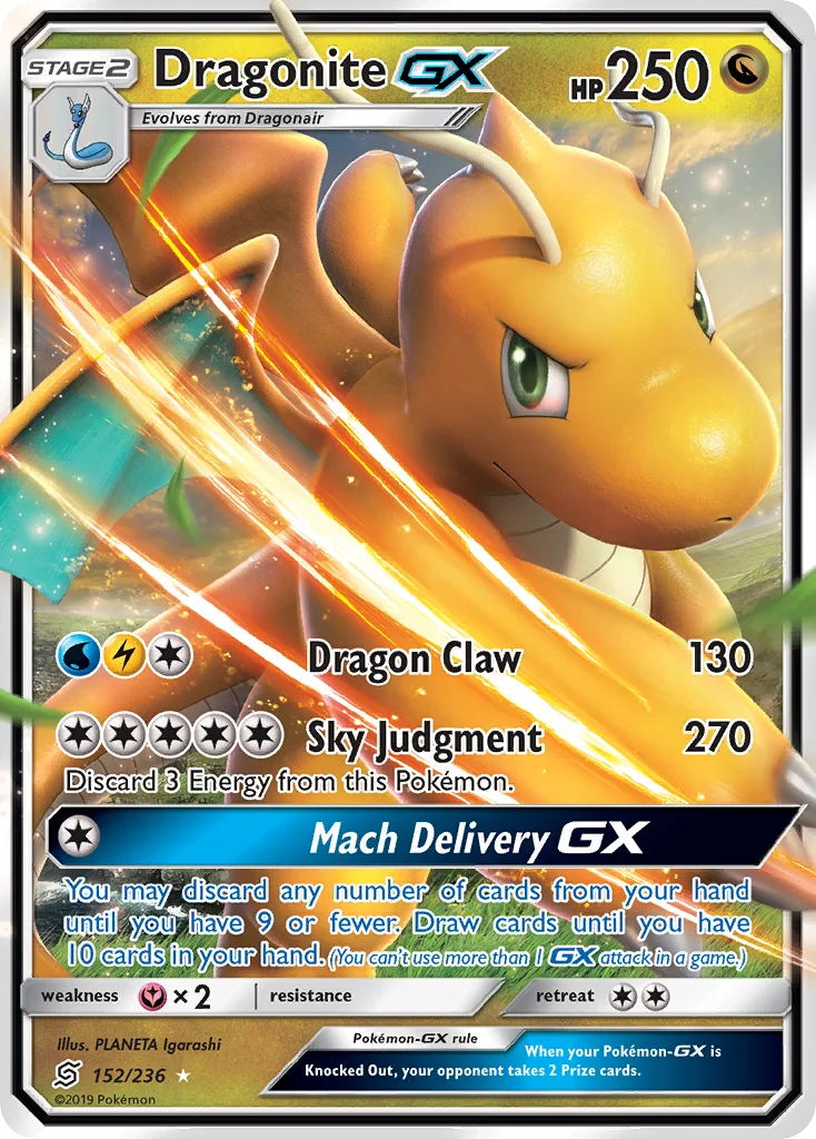 Dragonite-GX Pokemon card