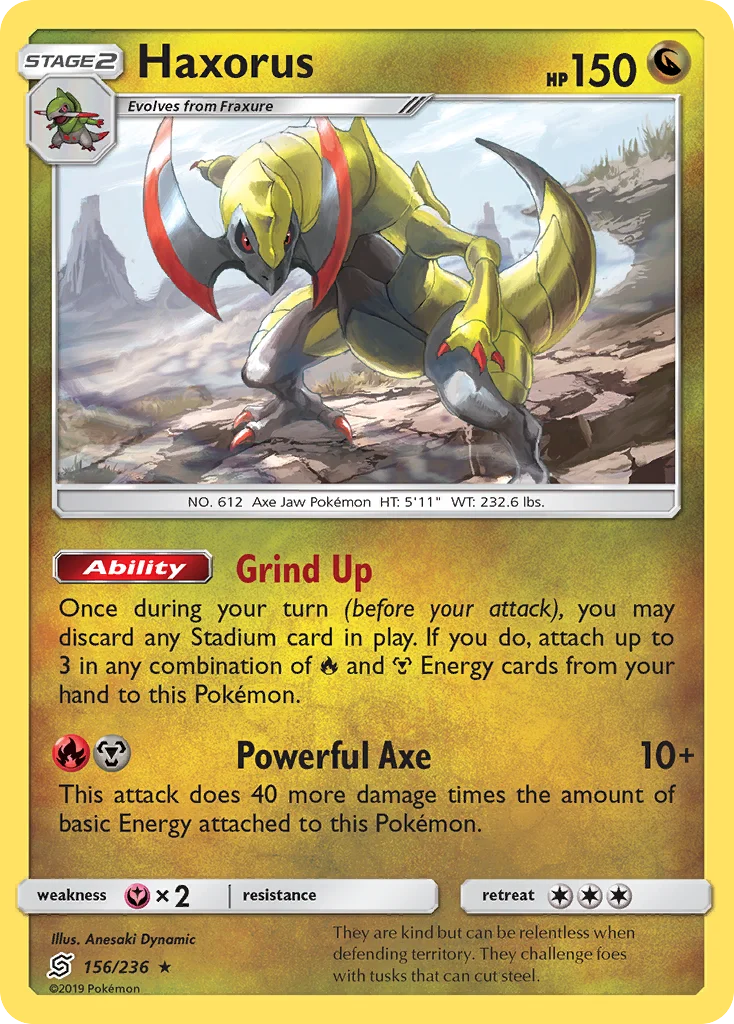 Haxorus Pokemon card