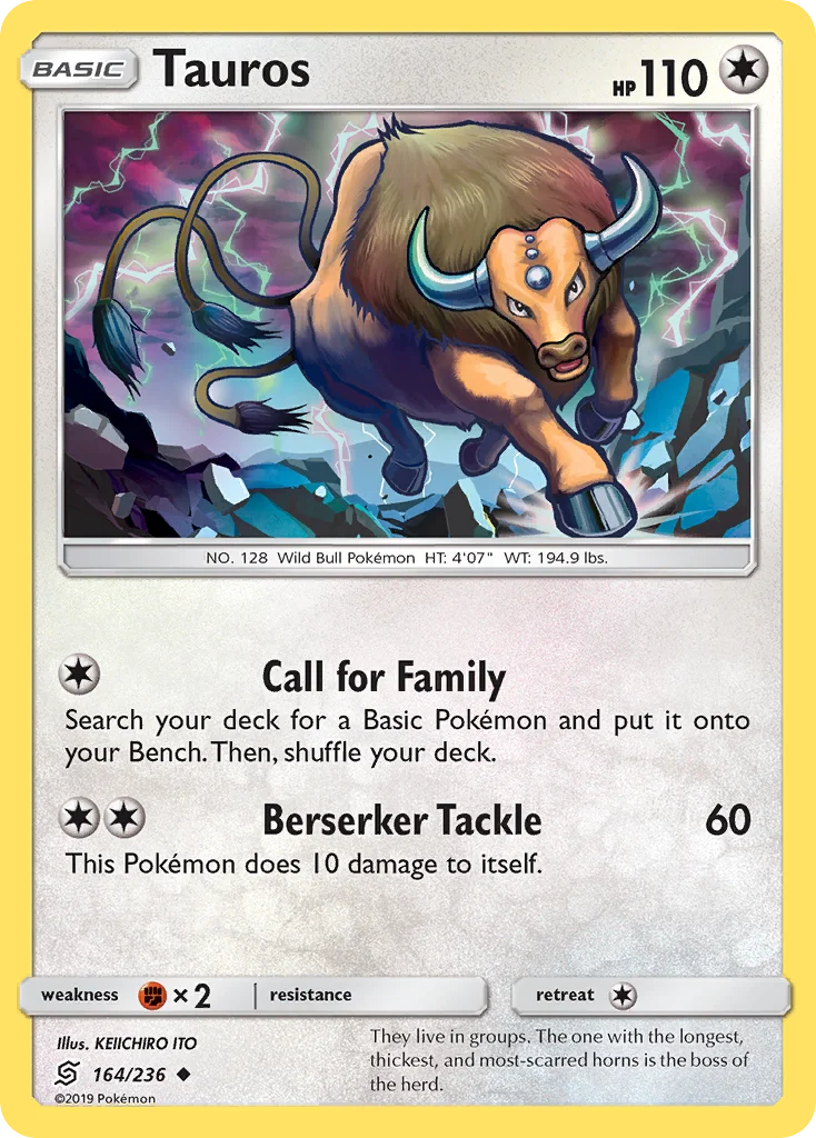 Tauros Pokemon card