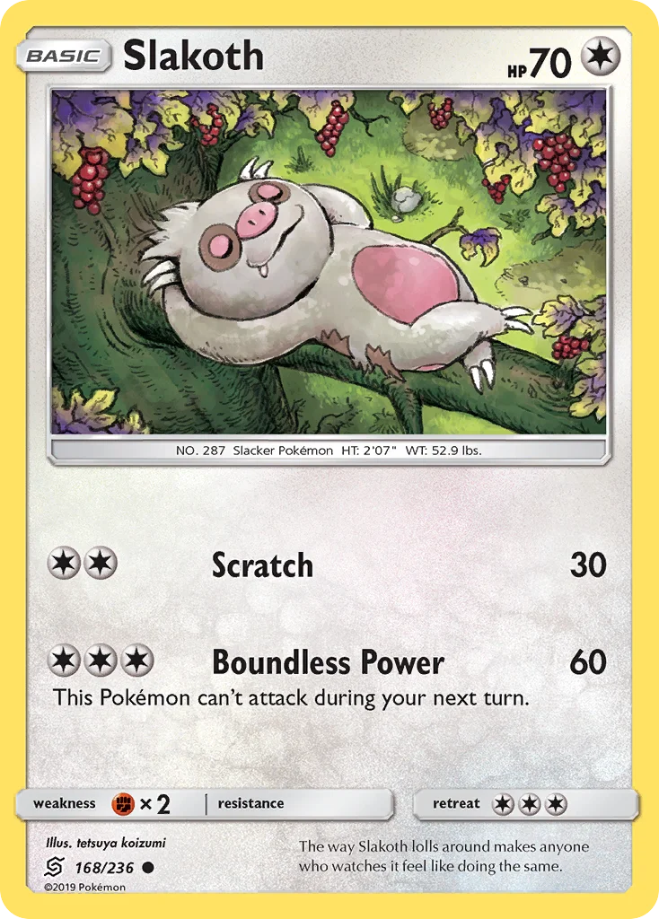 Slakoth Pokemon card
