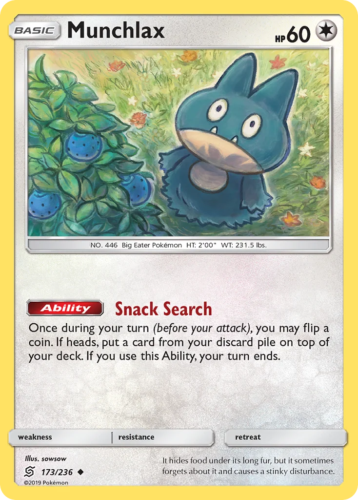 Munchlax Pokemon card