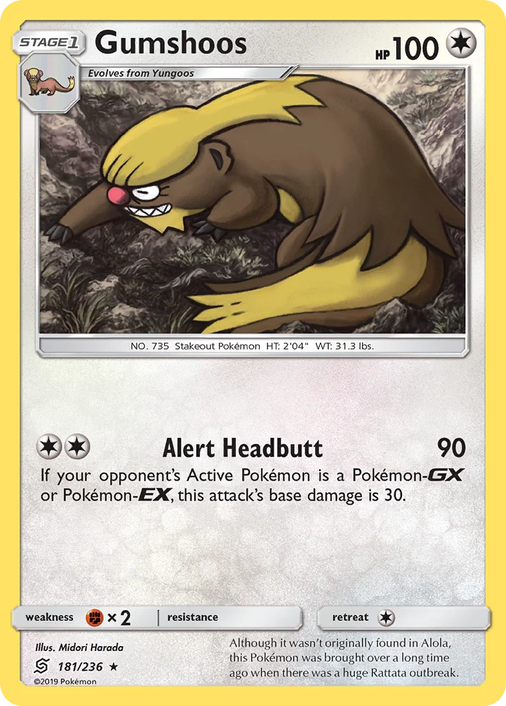 Gumshoos Pokemon card