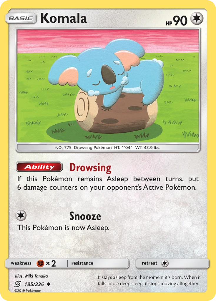 Komala Pokemon card