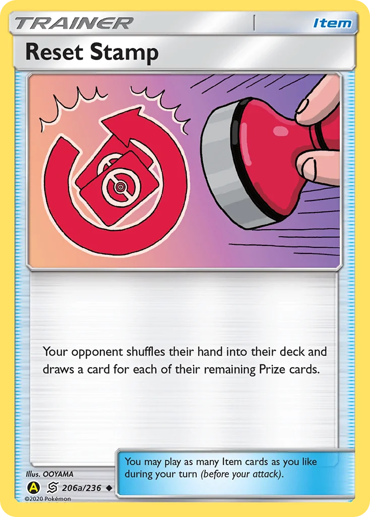 Reset Stamp Pokemon card