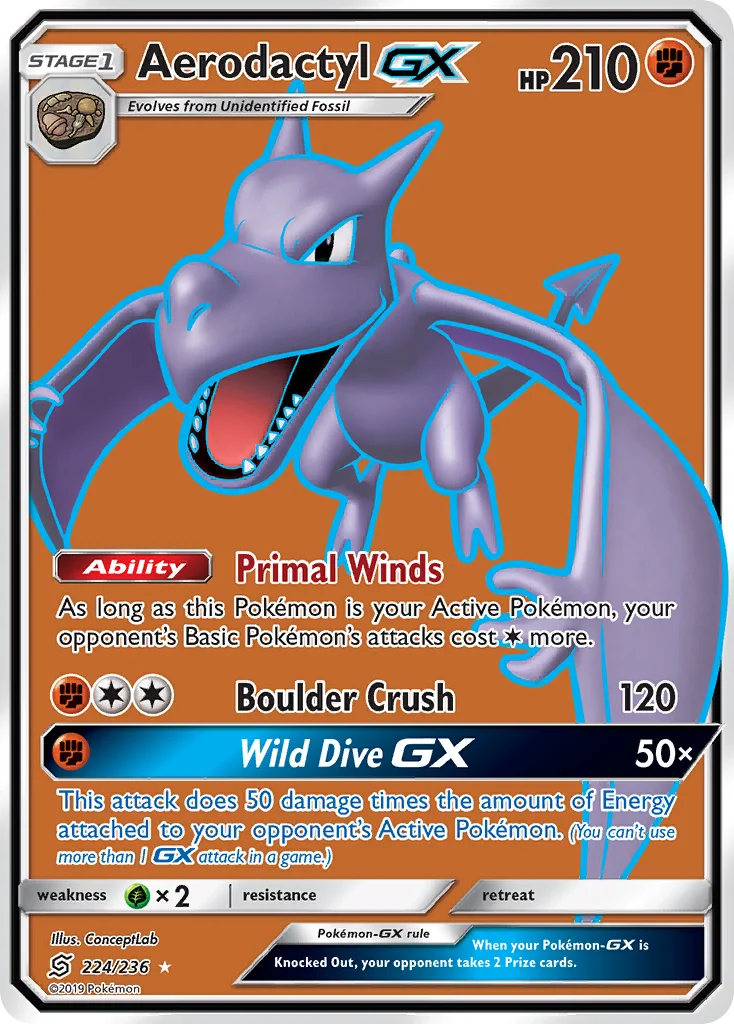 Aerodactyl-GX Pokemon card