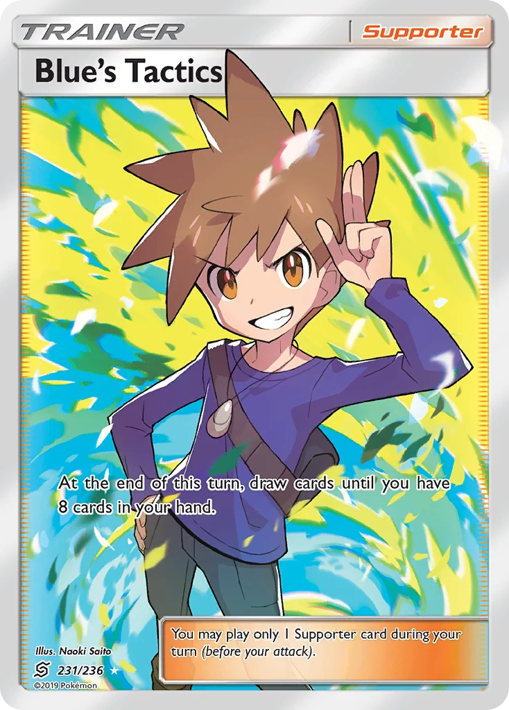 Blue's Tactics Pokemon card
