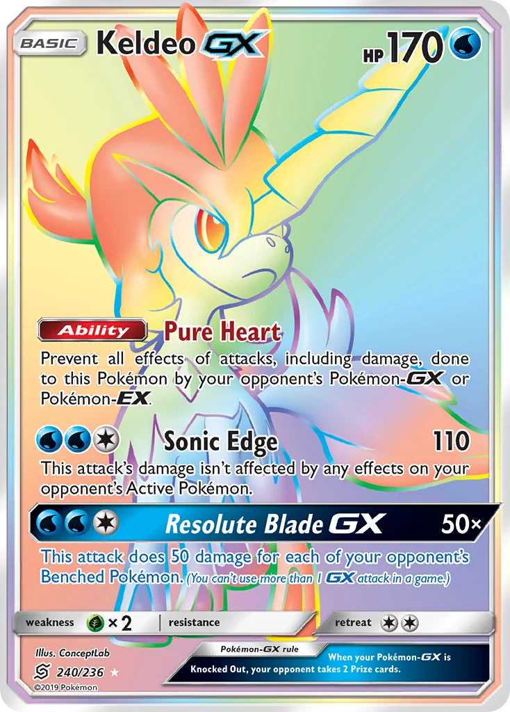 Keldeo-GX Pokemon card