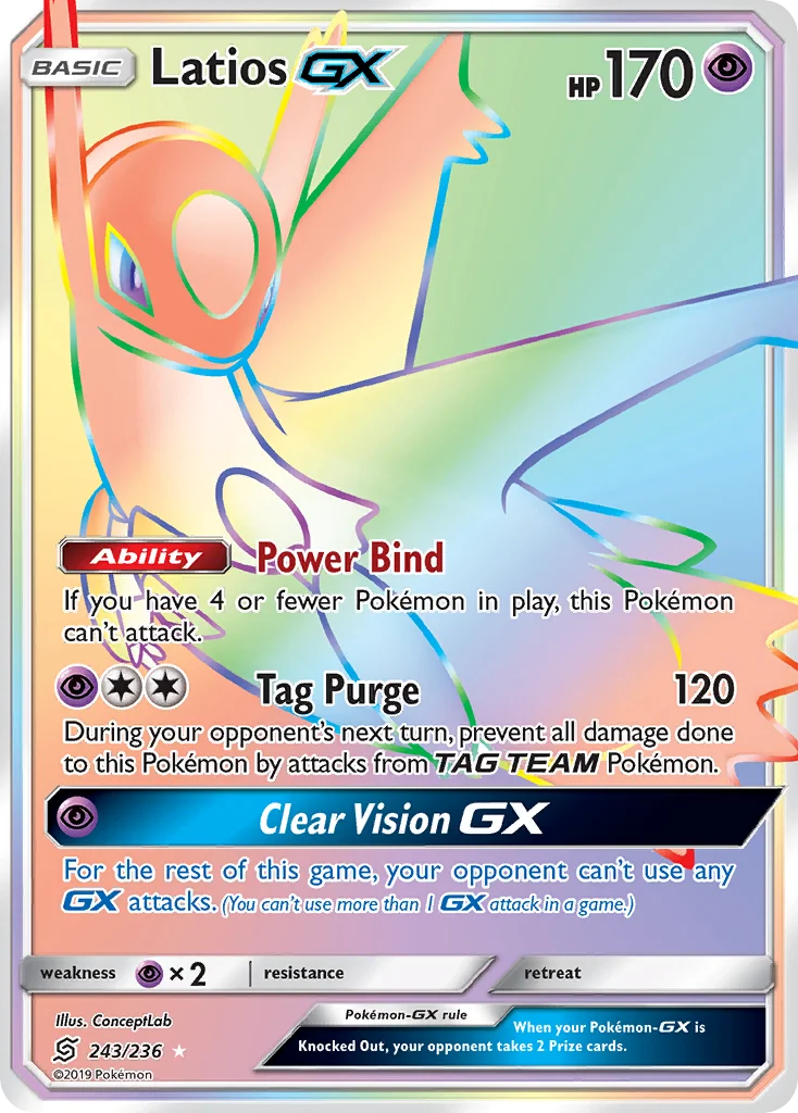 Latios-GX Pokemon card