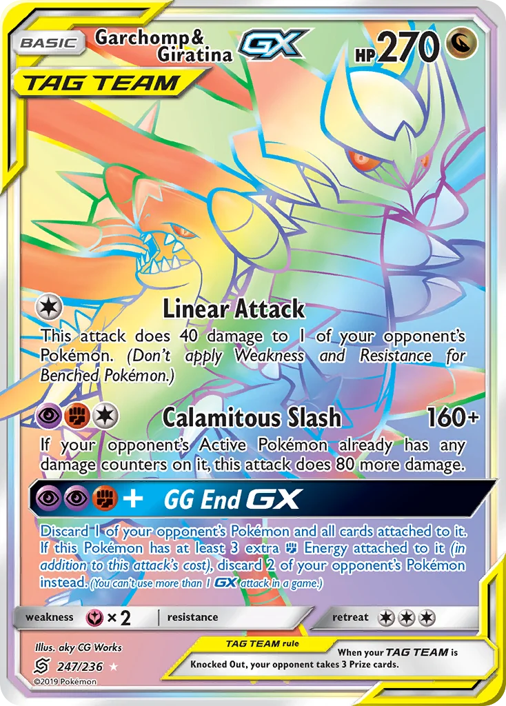 Garchomp & Giratina-GX Pokemon card
