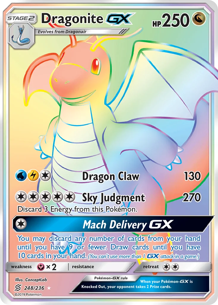 Dragonite-GX Pokemon card