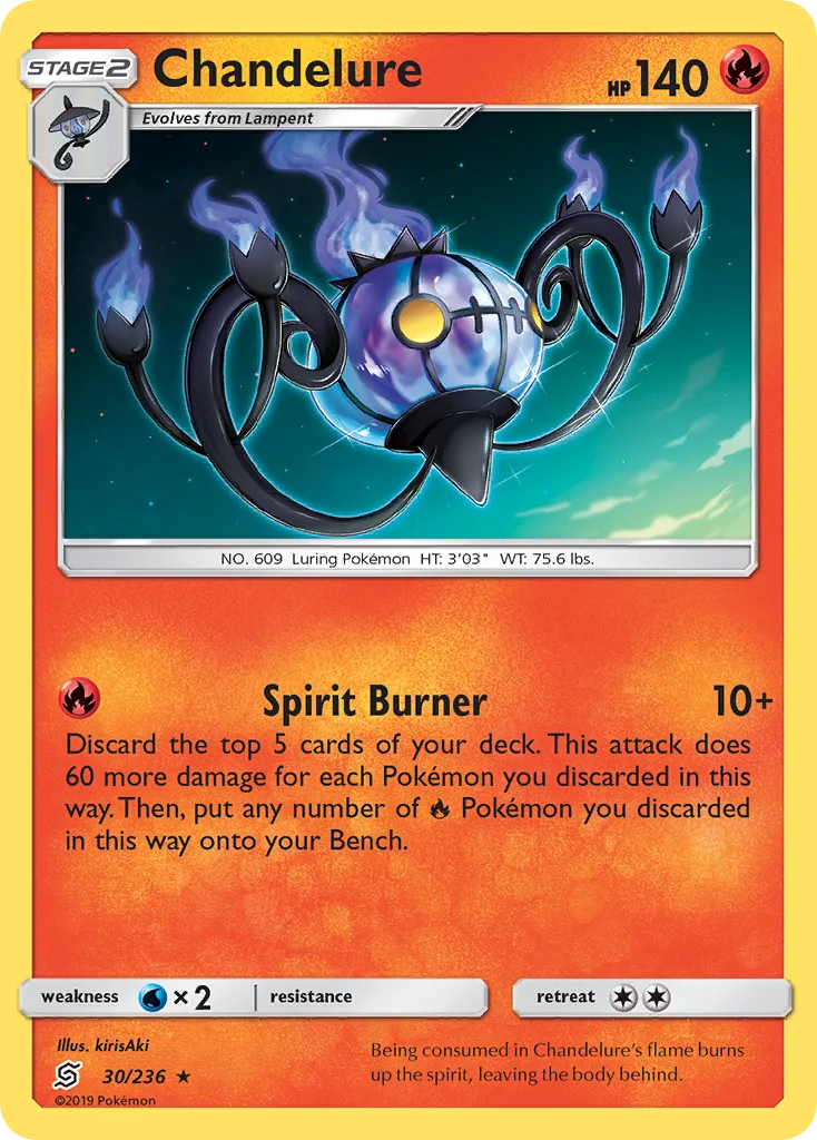 Chandelure Pokemon card