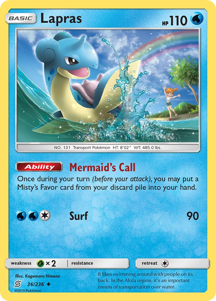 Lapras Pokemon card