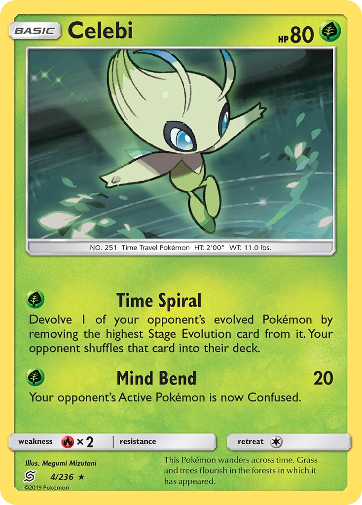 Celebi Pokemon card