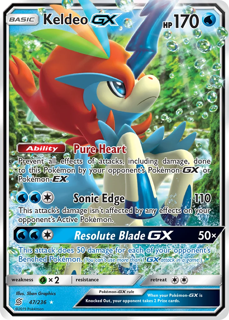 Keldeo-GX Pokemon card