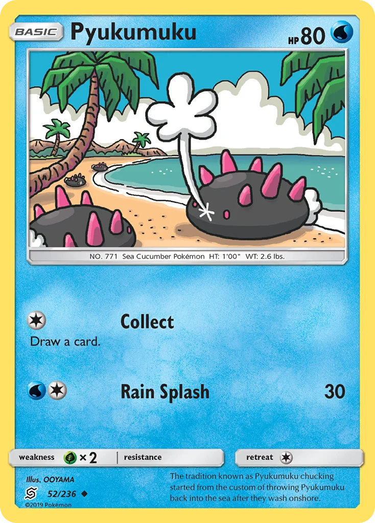 Pyukumuku Pokemon card