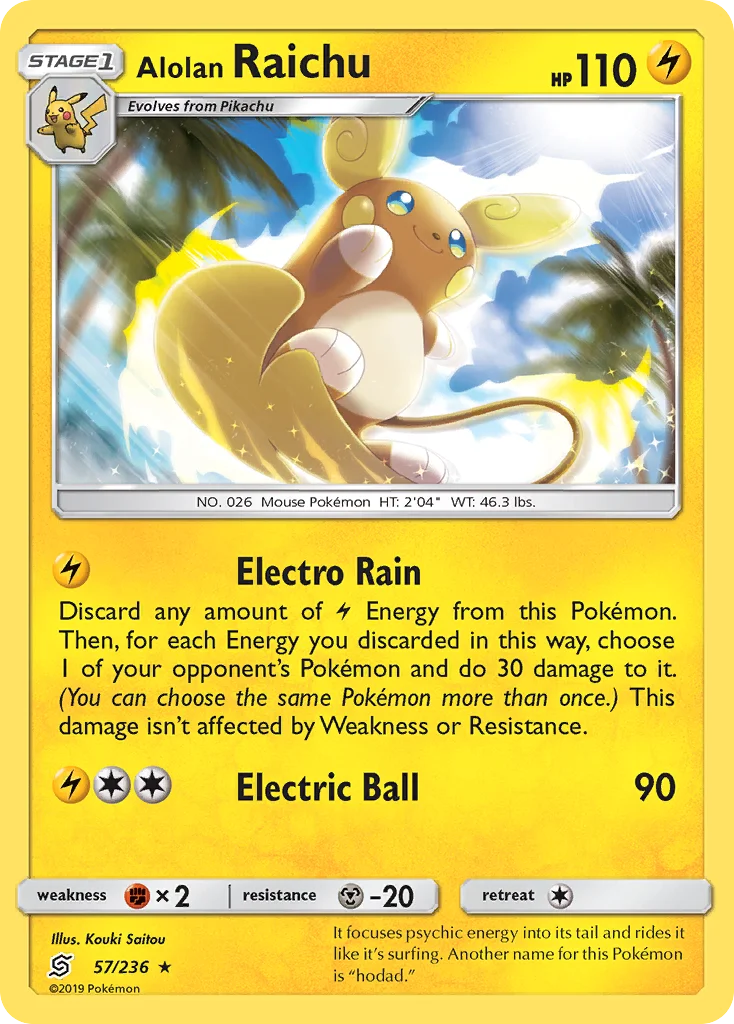 Alolan Raichu Pokemon card