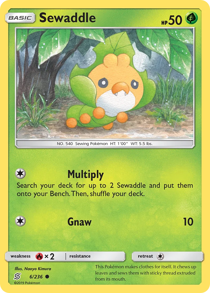 Sewaddle Pokemon card
