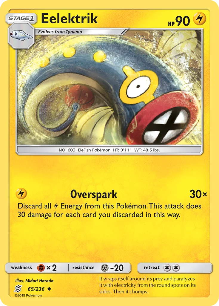 Eelektrik Pokemon card