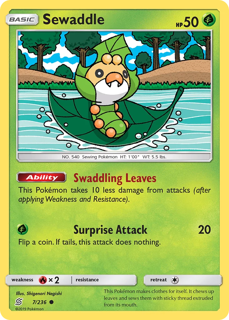 Sewaddle Pokemon card