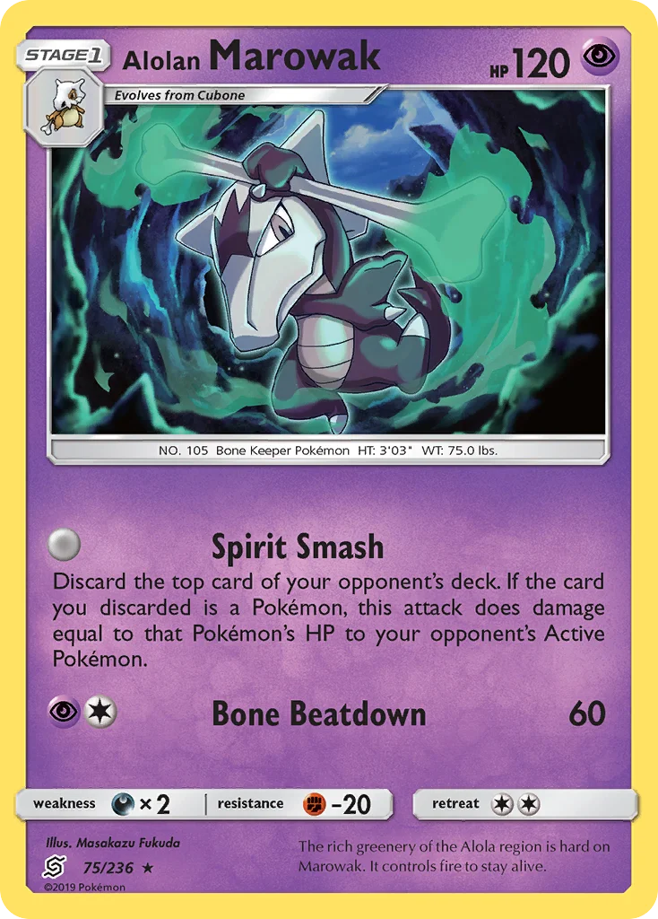 Alolan Marowak Pokemon card