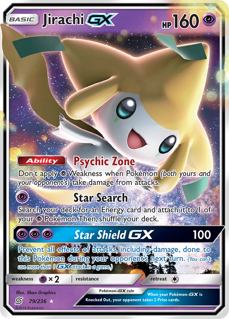 Jirachi-GX Pokemon card