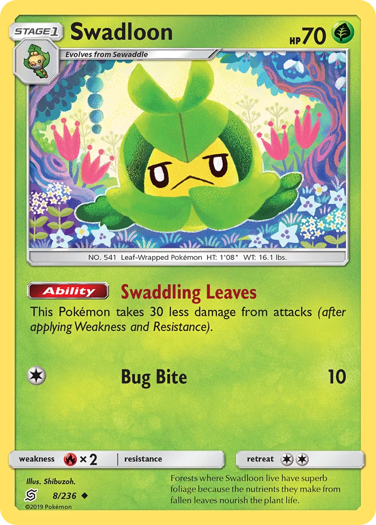 Swadloon Pokemon card