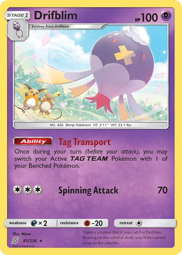 Drifblim Pokemon card
