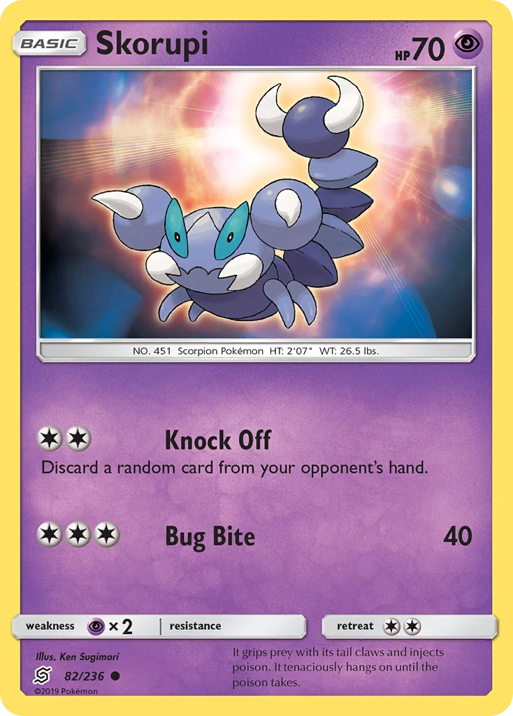 Skorupi Pokemon card