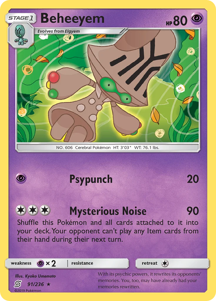Beheeyem Pokemon card
